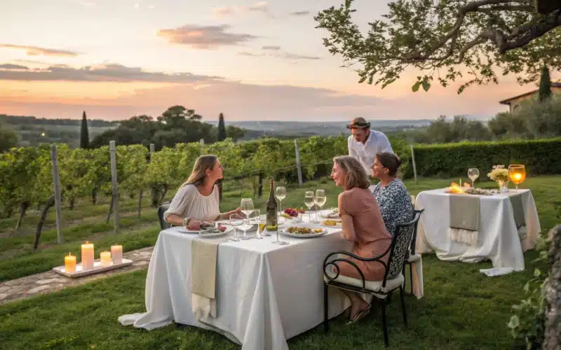 Dégustation en plein air